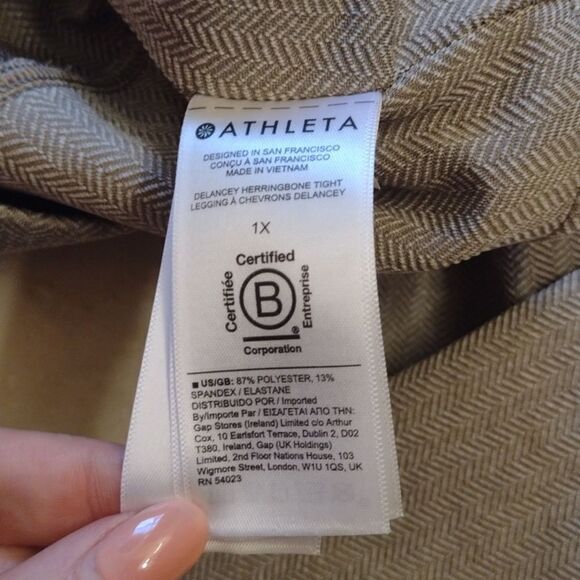 Athleta Delancey Herringbone Tight zip pockets size 1X - Picture 7 of 11